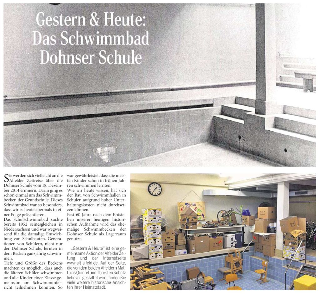 AZ vom 10.03.2016-gestern+heute-Schwimmbad Dohnser-Schule