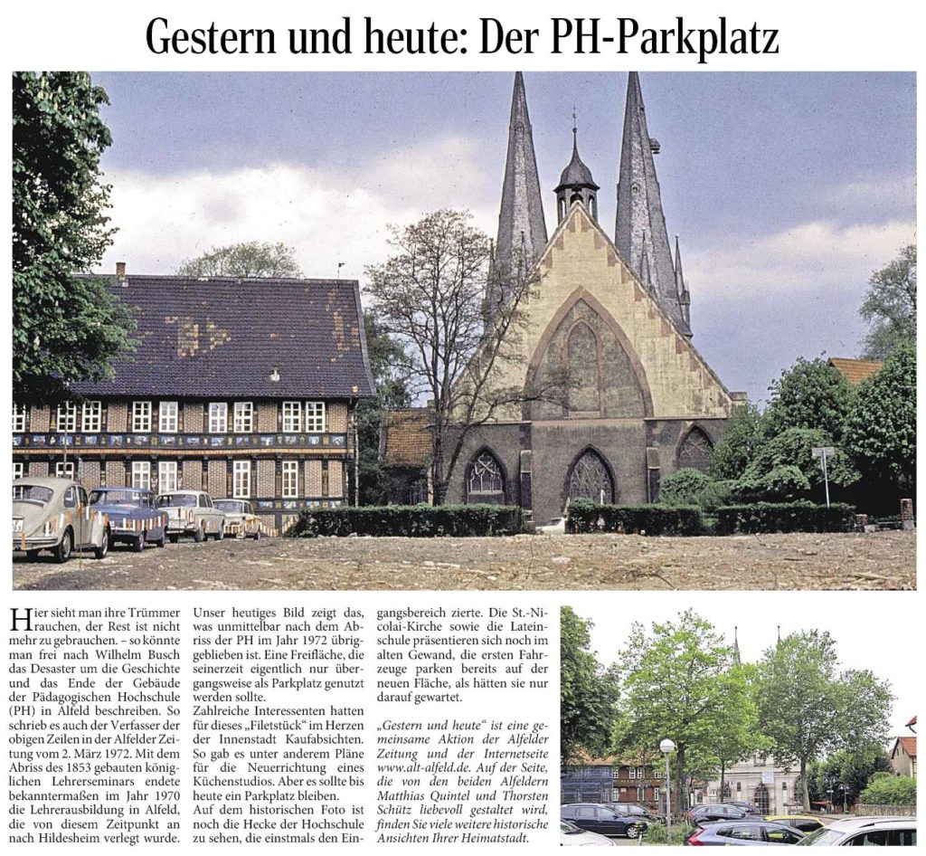 AZ vom 10.07.2014-gestern+heute-PH-Parkplatz