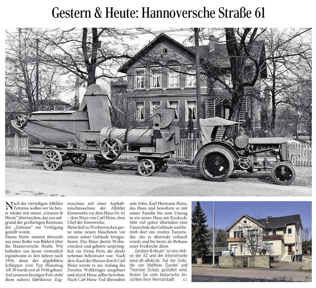 AZ vom 13.03.2014-gestern+heute-Hannoversche Straße 61