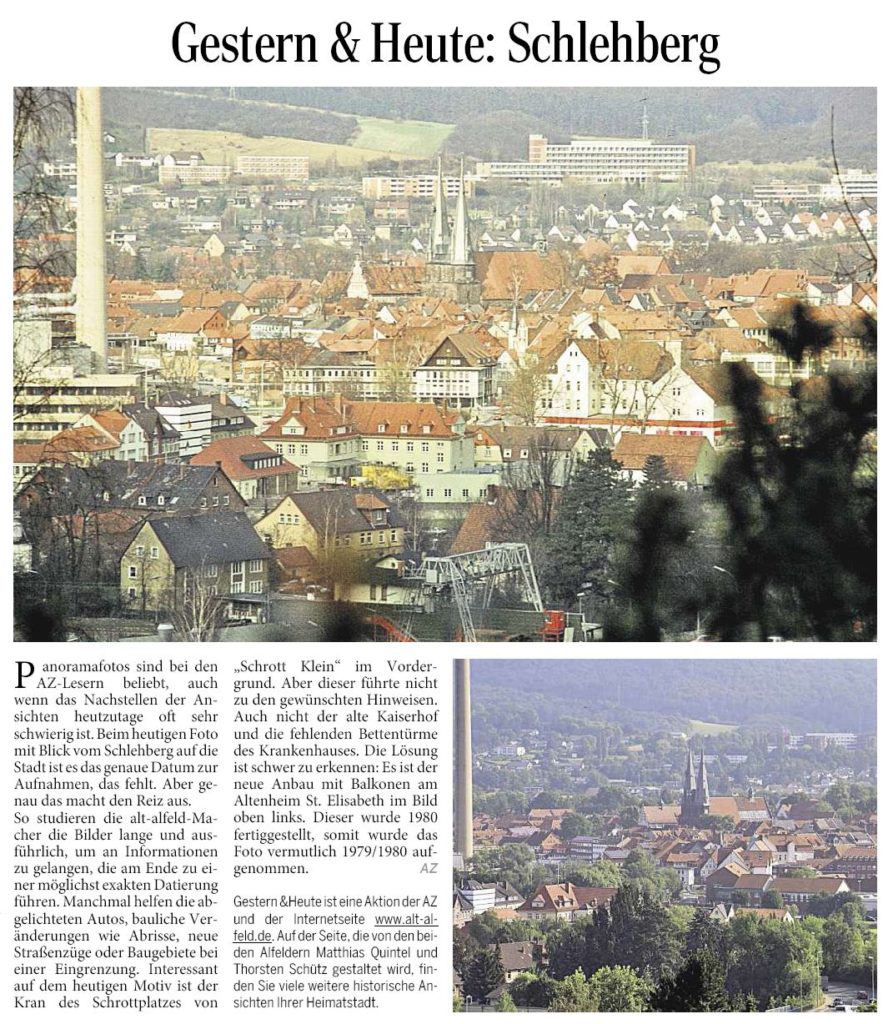 AZ vom 18.09.2014-gestern+heute-Schlehberg