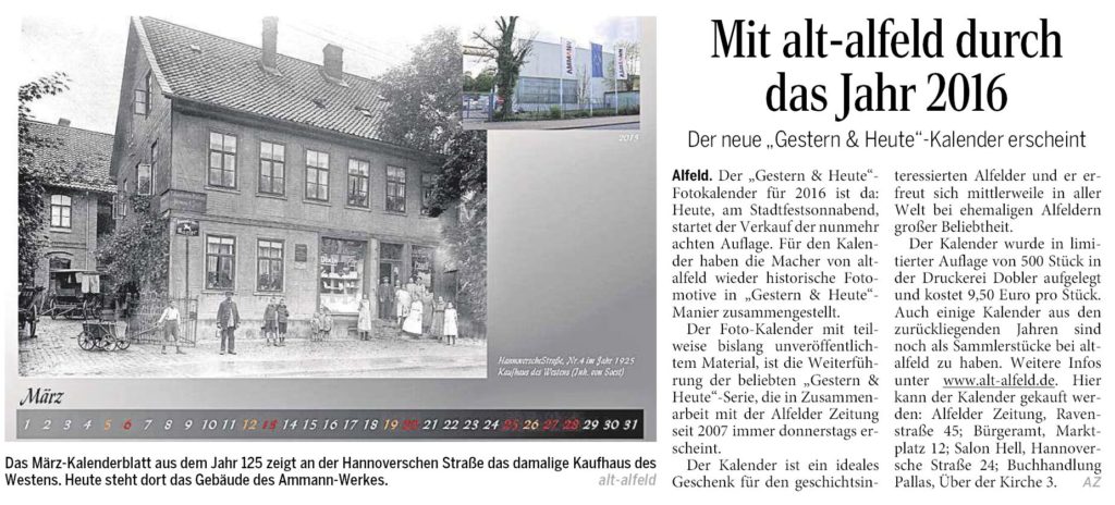 AZ vom 19.09.2015-alt-alfeld-Foto-Kalender 2016