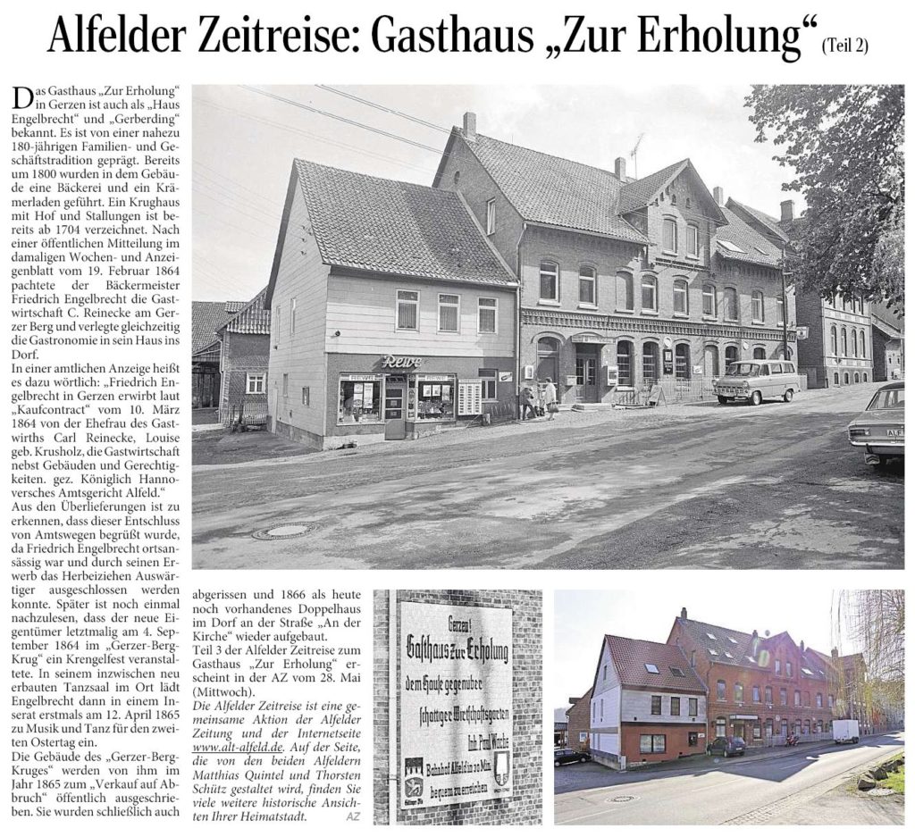 AZ vom 22.5.2014-Alfelder Zeitreise-Gasthaus Zur Erholung Teil 2