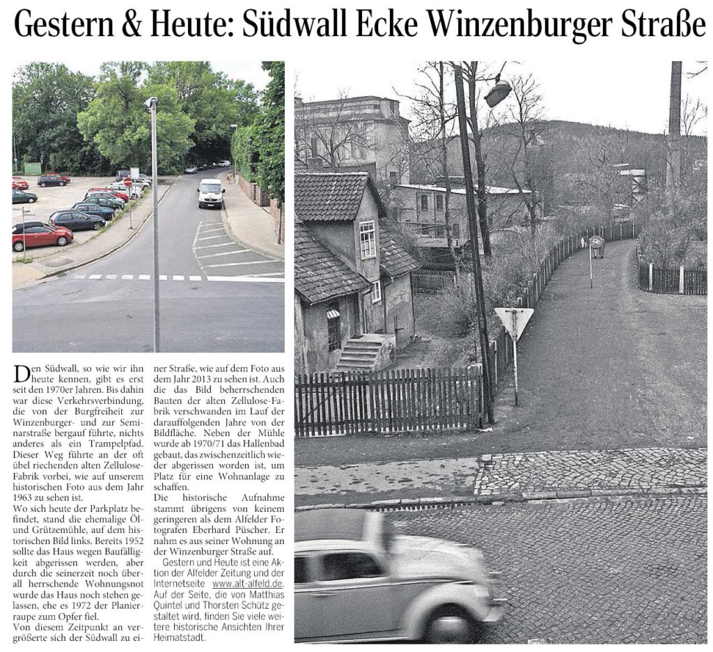 AZ vom 26.02.2015-gestern+heute-Südwall Ecke Winzenburger Straße