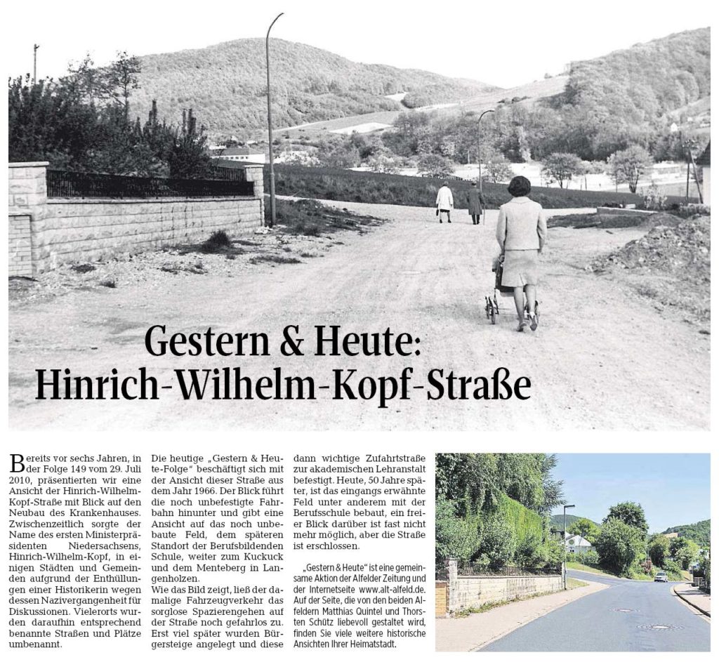 AZ vom 26.05.2016-gestern-heute-Hinrich-Wilhelm-Kopf-Straße